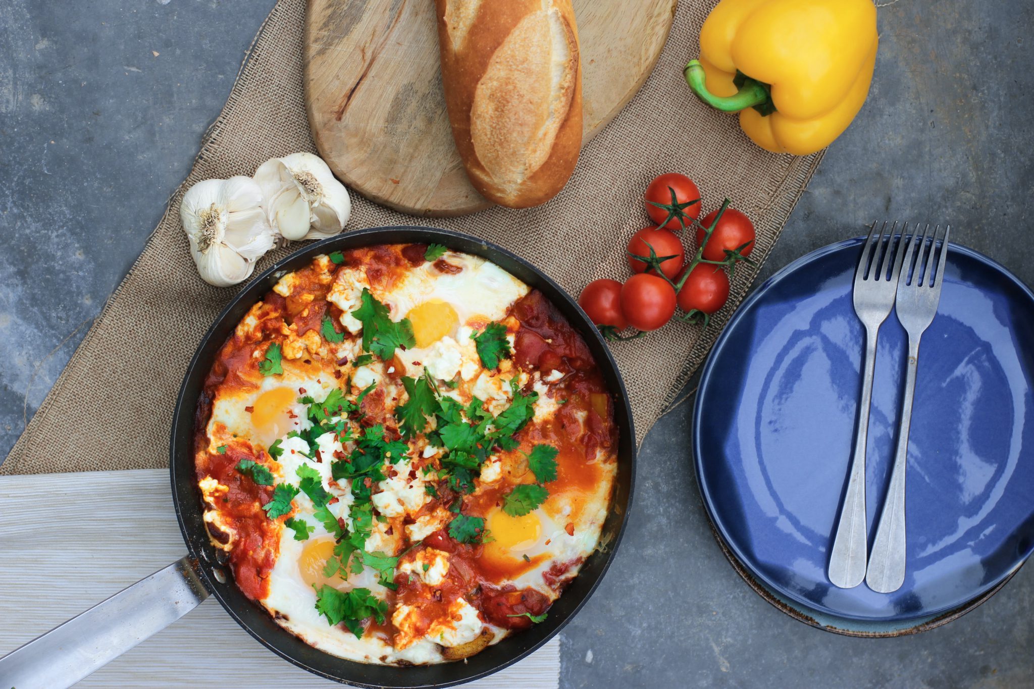 Tips voor gezonde eenpansgerechten, waaronder shakshuka