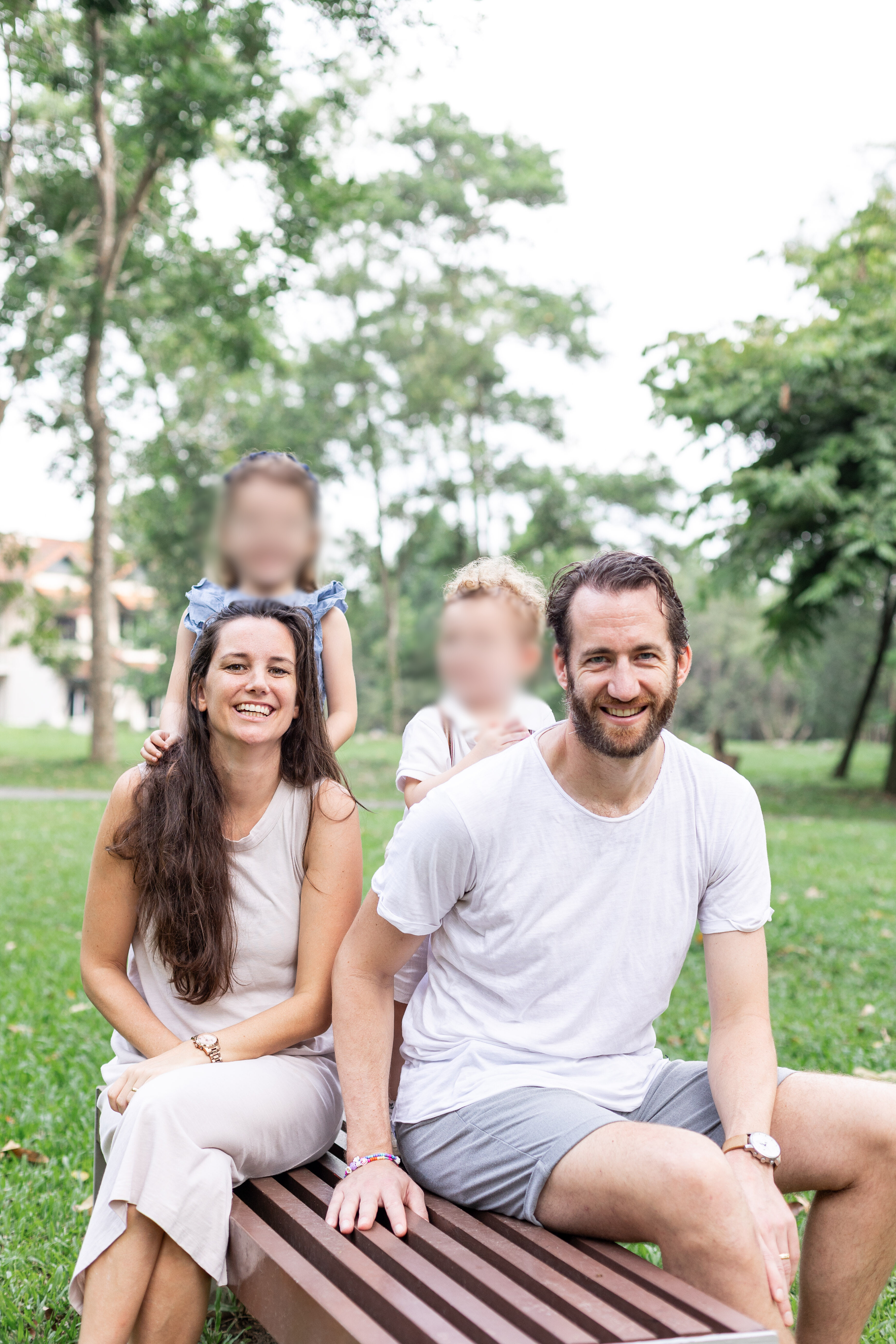 Man, vrouw en twee kinderen